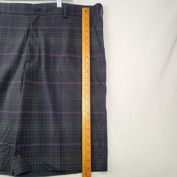 Nike Golf Mens Plaid Shorts Purple Gray Checkered Performance Fit Size 40 - Picture 11 of 12